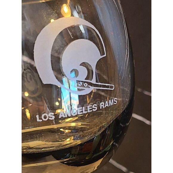 Roly Poly NFL Los Angeles Rams Smokey Gray Drinking Cocktail Glasses Set of 8 - Picture 6 of 6